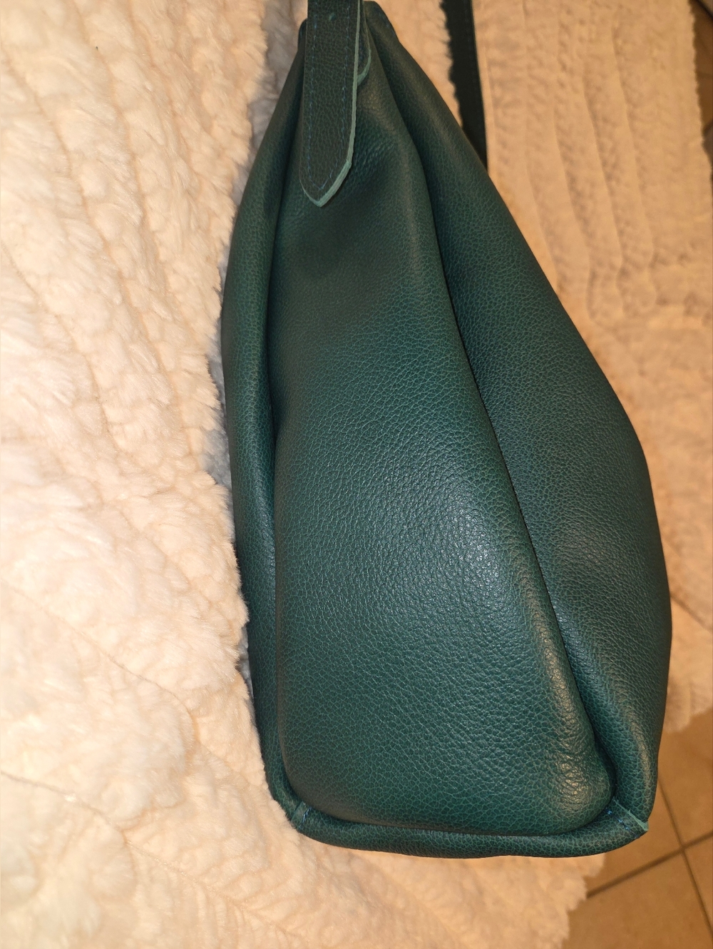 NEW Beautiful Portland Leather Goods Lg Aspen Shoulder Bag in Seaglass! - Picture 4 of 6